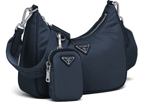 prada navy nylon bag|Prada nylon bag re edition.